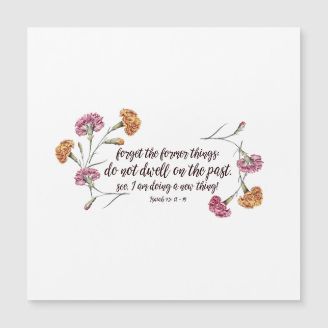 Jesaja-43:18 - 19 magnetkarte (Vorderseite)