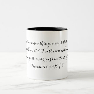 Jesaja-43:19-Tasse Zweifarbige Tasse