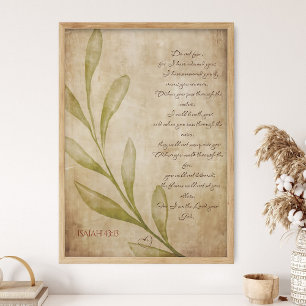 Jesaja 43,1-3 Bibelvers Wandkunst Druckbare Schrif Poster