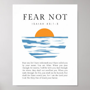 Jesaja 43:1-3 Fürchte dich nicht Poster