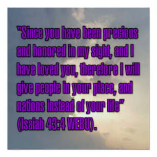 Jesaja 43:4 WEBU Poster