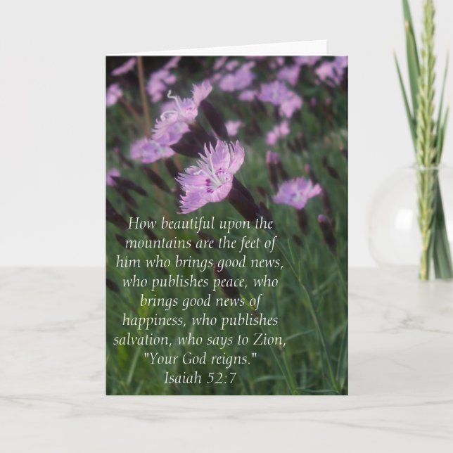 Jesaja-52:7 Karte (Vorderseite)