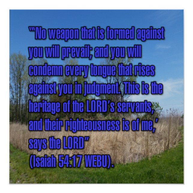 Jesaja 54:17 WEBU Poster (Vorderseite)
