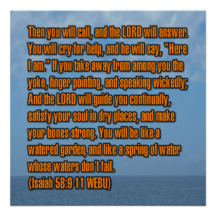 Jesaja 58:9-11 WEBU Poster