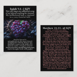 Jesaja 5:1–2 und Matthäus 21:33–40 KJV Karteibox Visitenkarte