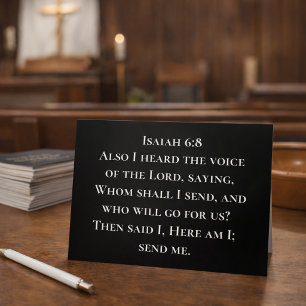 Jesaja 6:8 Hier bin ich, sende mich Christliche Mi Postkarte