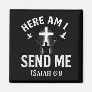 Jesaja 6_8 Hier bin ich, sende mich, christlicher Magnet