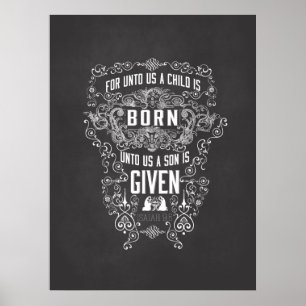 Jesaja-9:6 an uns ist ein Kind geborene Poster