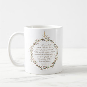 Jesaja 9:6 Weihnachtsbibelvers Kaffeetasse