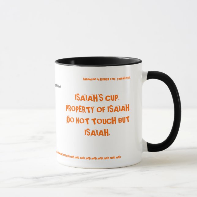Jesajas Schalendoppeltes versah - besonders Tasse (Rechts)