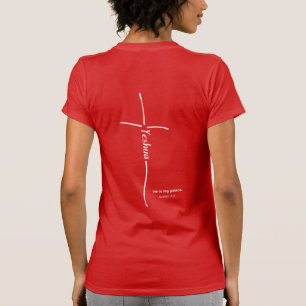 Jeschua Kreuz Messianischer Gläubiger Hebräisch Ro T-Shirt