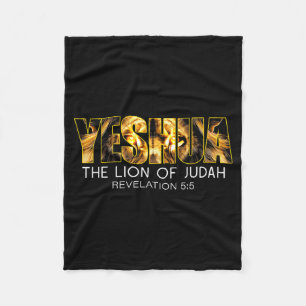 Jeschua Löwe von Juda Jesus Religiös Christlich Re Fleecedecke