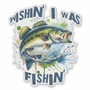 J'espère que j'ai pêché sur mesure Sticker en viny