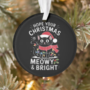 J'espère que votre Noël est félin et lumineux Chat