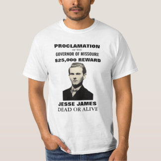 Jesse James $ 25.000 Gewollt Poster Men's T - Shir T-Shirt
