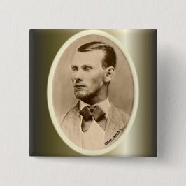 Jesse James geächteter Bank-Räuber Button
