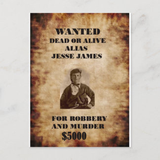 jesse james postkarte