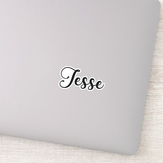 Jesse Name - Handgeschriebene Kalligrafie Aufkleber (Detail)