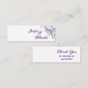 Jesse & Rhoda lila Blumen Hochzeitsgeschenk-Anhäng Treuekarte