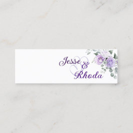 Jesse & Rhoda Purple Floral Wedding Favour Tags 2