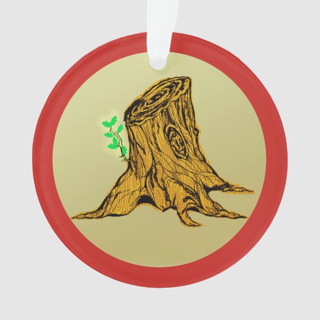 Jesse Tree Stump Sprouts Ornament (Vorderseite)