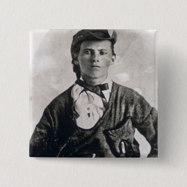 Jesse Woodson James (b/w Foto) Button (Vorderseite)