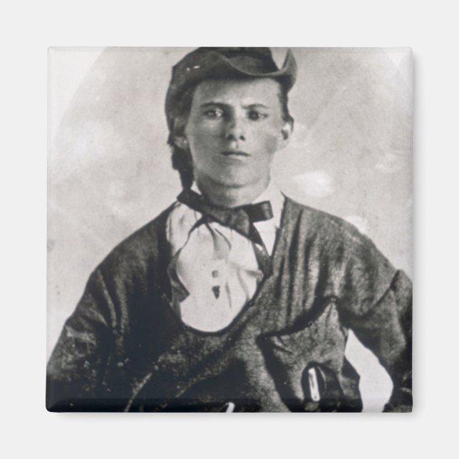 Jesse Woodson James (b/w Foto) Magnet (Vorne)