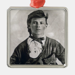 Jesse Woodson James (b/w Foto) Ornament Aus Metall