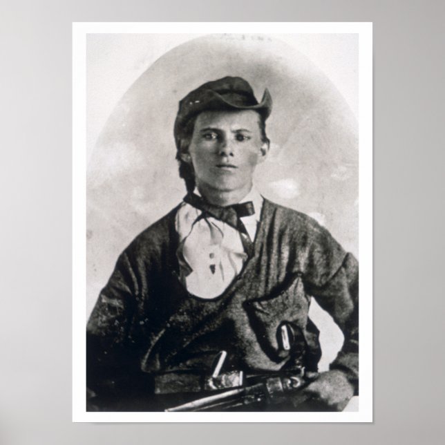 Jesse Woodson James (b/w Foto) Poster (Vorne)