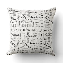 Jessica Custom Name Black White