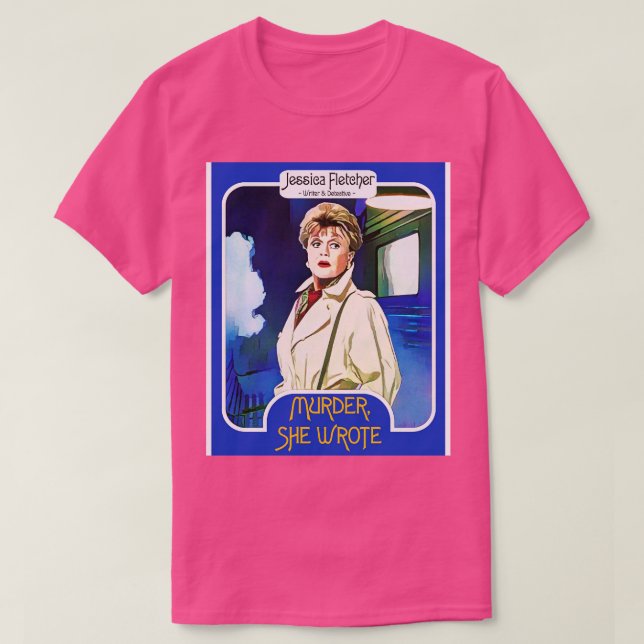 Jessica Fletcher Trading d Murder Sie schrieb Fan  T-Shirt (Design vorne)
