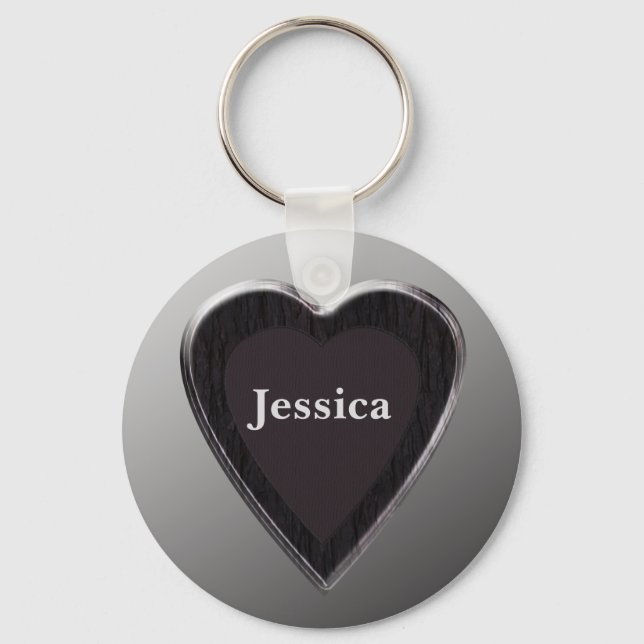 Jessica Heart Keychain von 369MyName Schlüsselanhänger (Vorderseite)