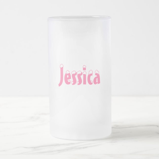 Jessica-Name Art-Mattierte Tasse (Mittel)