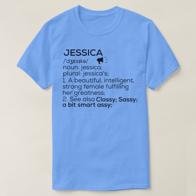 Jessica Name Definition Jessica Name der Frau T-Shirt (Design vorne)