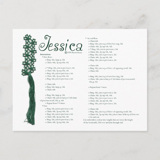 Jessica Postcard Postkarte (Vorderseite)