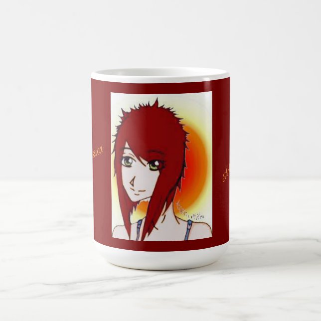 Jessica, sketch artist, self portrait kaffeetasse (Mittel)