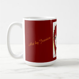 Jessica, sketch artist, self portrait kaffeetasse