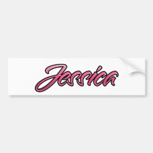 Jessica verblasste rosa Aufkleber Sticker Autoaufkleber