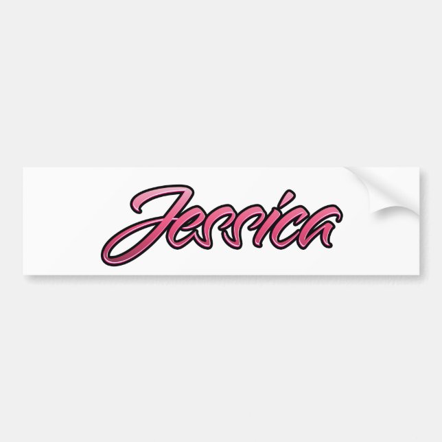 Jessica verblasste rosa Aufkleber Sticker Autoaufkleber (Vorne)