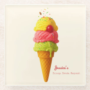 Jessica's Birthday Bash - Ice Cream Untersetzer