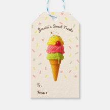 Jessicas süße Party – Eiscreme-Geschenkanhänger
