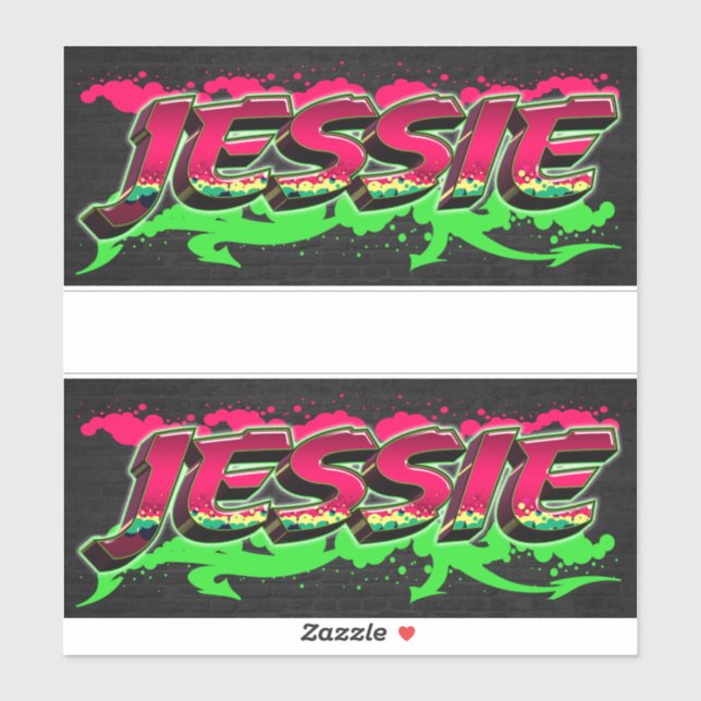 Jessie Vorname Name Graffiti Aufkleber Sticker (Blatt)