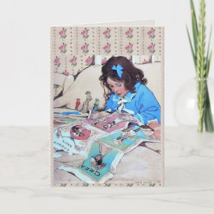 Jessie Wilcox Smith Papierpuppen Floral Karte