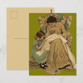 Jessie Wilcox Smith "The Sewing Lesson" Postkarte