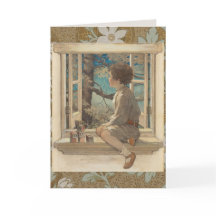 Jessie Wilcox Smith "Traumblöcke" Junge am Fenster