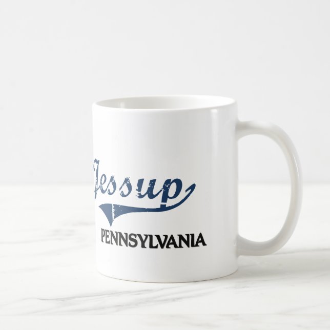 Jessup Pennsylvania Stadt-Klassiker Kaffeetasse (Rechts)