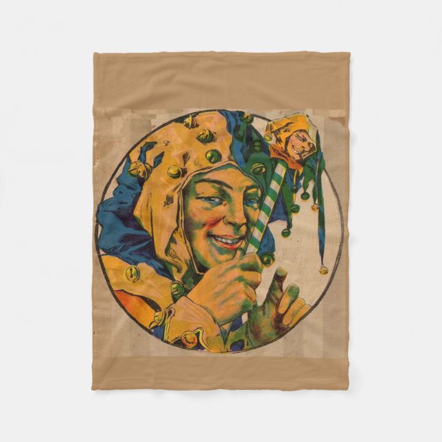 Jester aus den 1920er Jahren Fleecedecke (Vorderseite)