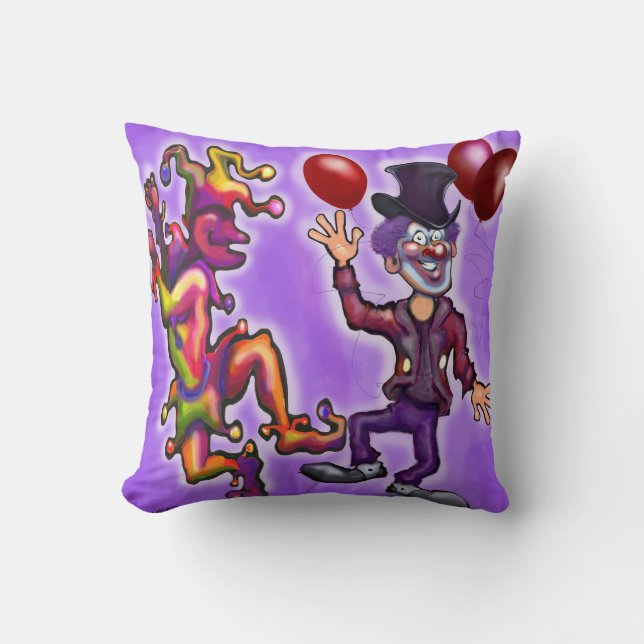 Jester Clown Throw Kissen (Vorderseite)