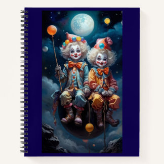 Jester Fun Spiral Notebook - Farbenfrohe Clowns Notizbuch