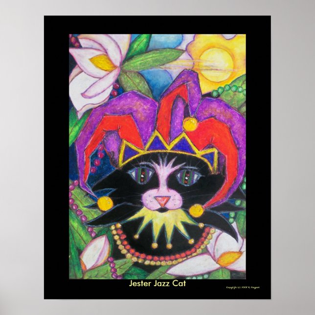 Jester Jazz Cat Poster (Vorne)